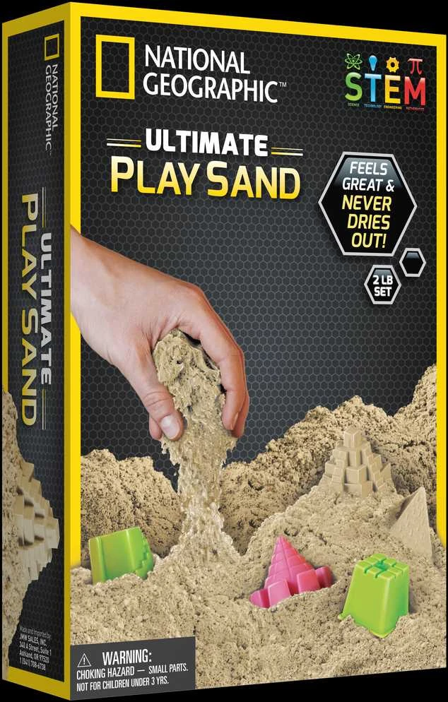 National Geographic kinetinio smėlio rinkinys, rudas