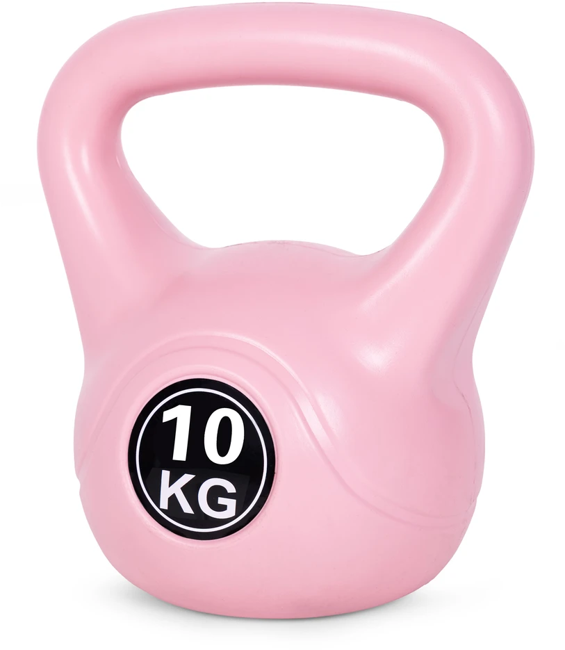 Kettlebell 10 kg, treniruoklis, hantelis, svarmuo, rožinis, ModernHome