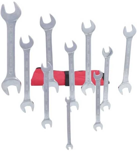 Raktų atvirais galais komplektas, 11vnt, 6x7-30x32mm, KS Tools