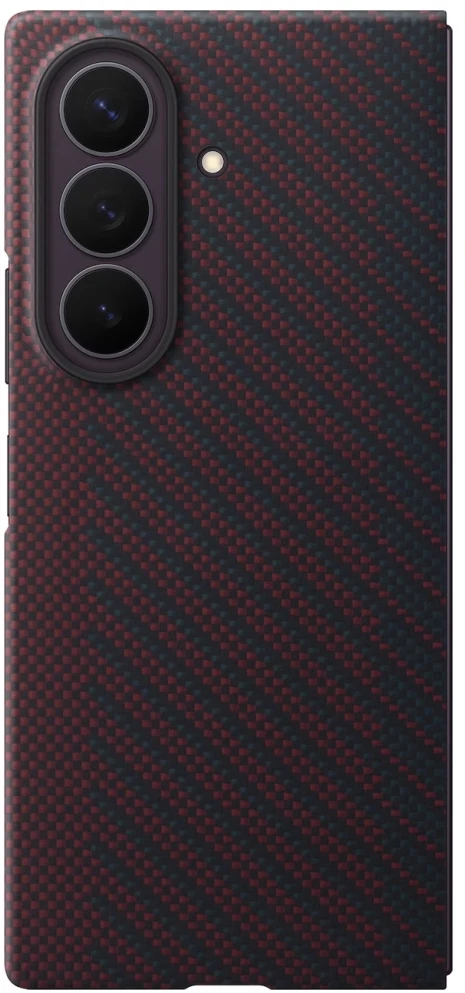 Dėklas KF976SRE anglies magnetas Samsung Galaxy Fold 8 Ultra, Raudona