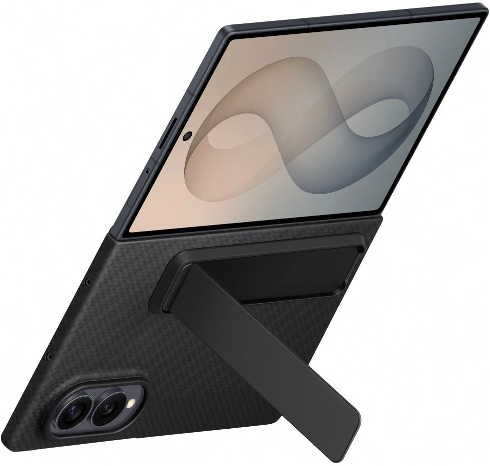 Dėklas XF971SBE anglies pluošto stovas Samsung Galaxy Fold 8, Juodas
