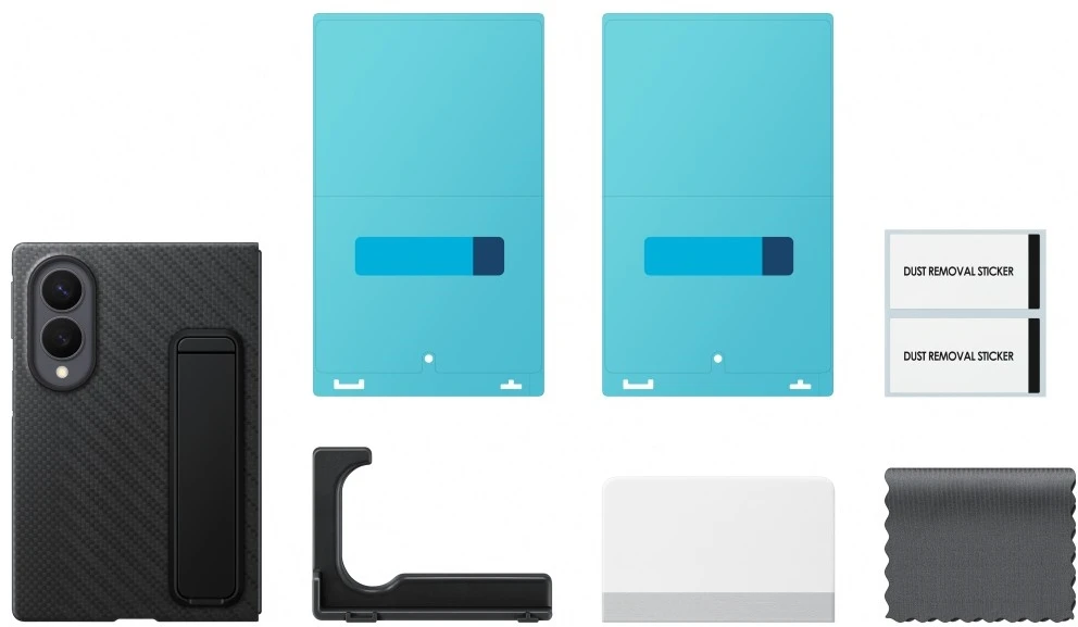 Dėklas XF971SBE anglies pluošto stovas Samsung Galaxy Fold 8, Juodas