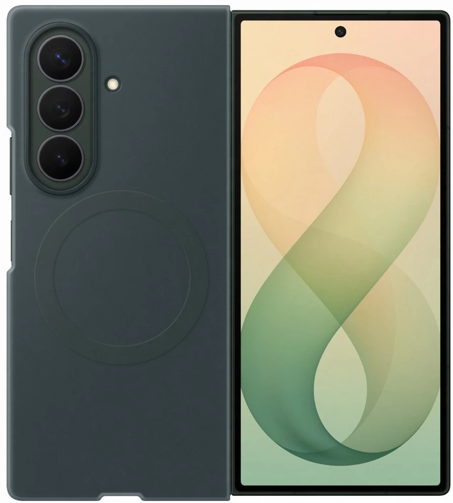 Dėklas EF976CGE Silicone Magnet Samsung Galaxy Fold 8 Ultra, Žalias