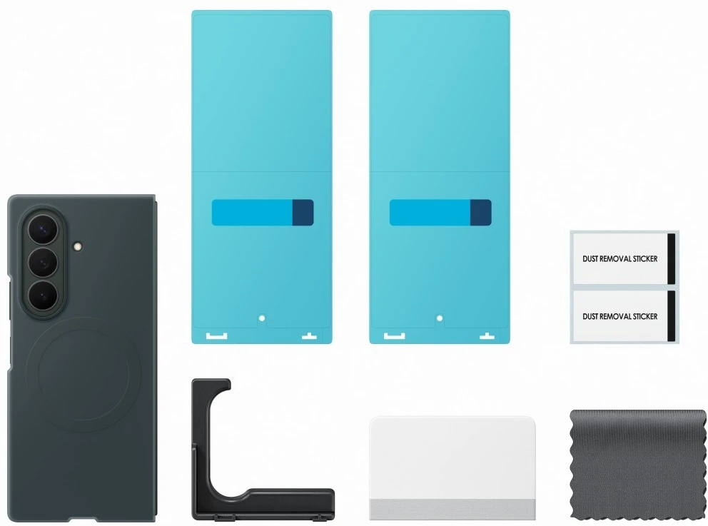 Dėklas EF976CGE Silicone Magnet Samsung Galaxy Fold 8 Ultra, Žalias