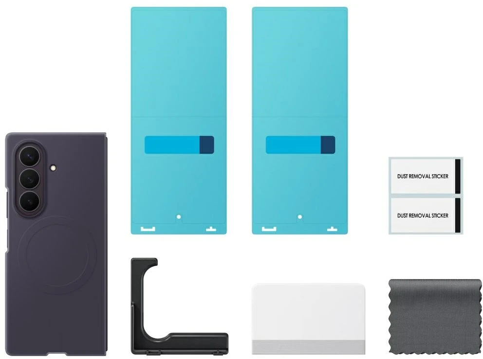 Dėklas EF976CVE silikoninis magnetas „Samsung Galaxy Fold 8 Ultra“, violetinis