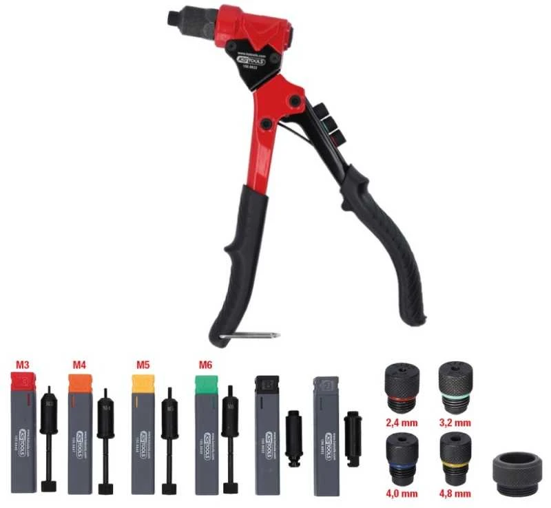 12 dalių kniedijimo replių rinkinys KS-TOOLS