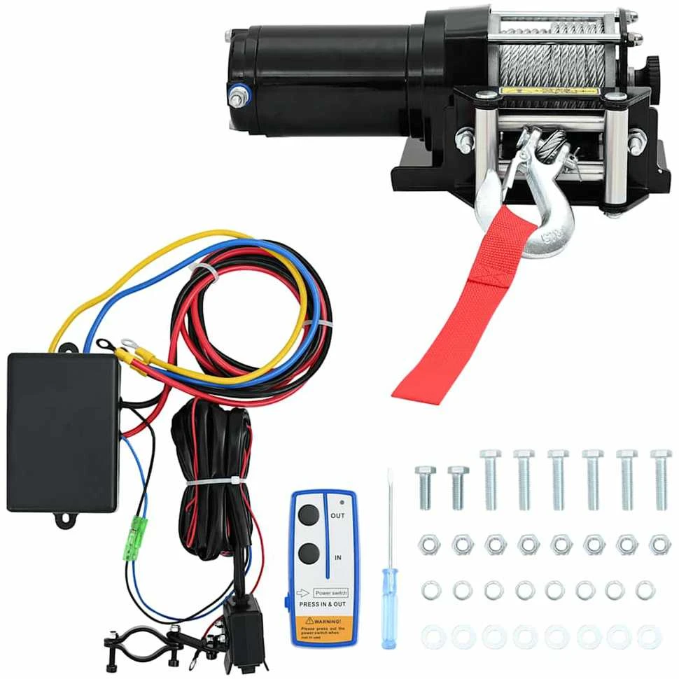 12 V Elektrinė Gervė, 1360 kg, Nuotolinis Valdymas