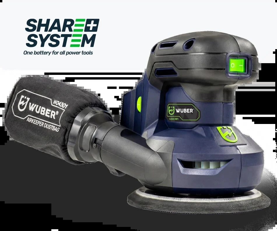 Akumuliatorinis ekscentrinis šlifuoklis Wuber W04301, 20V, 125mm, (be akumuliatoriaus)