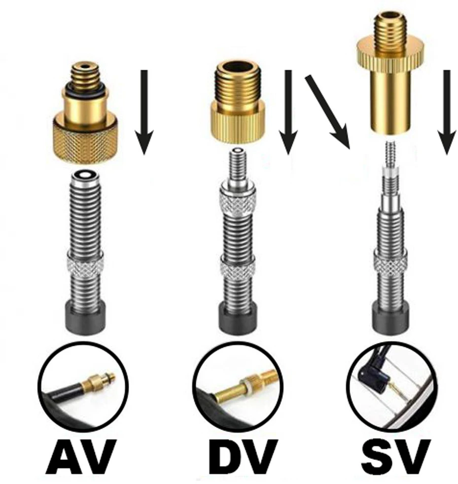Dunlop Rinkinys su 14 dviračio pompos adapterių