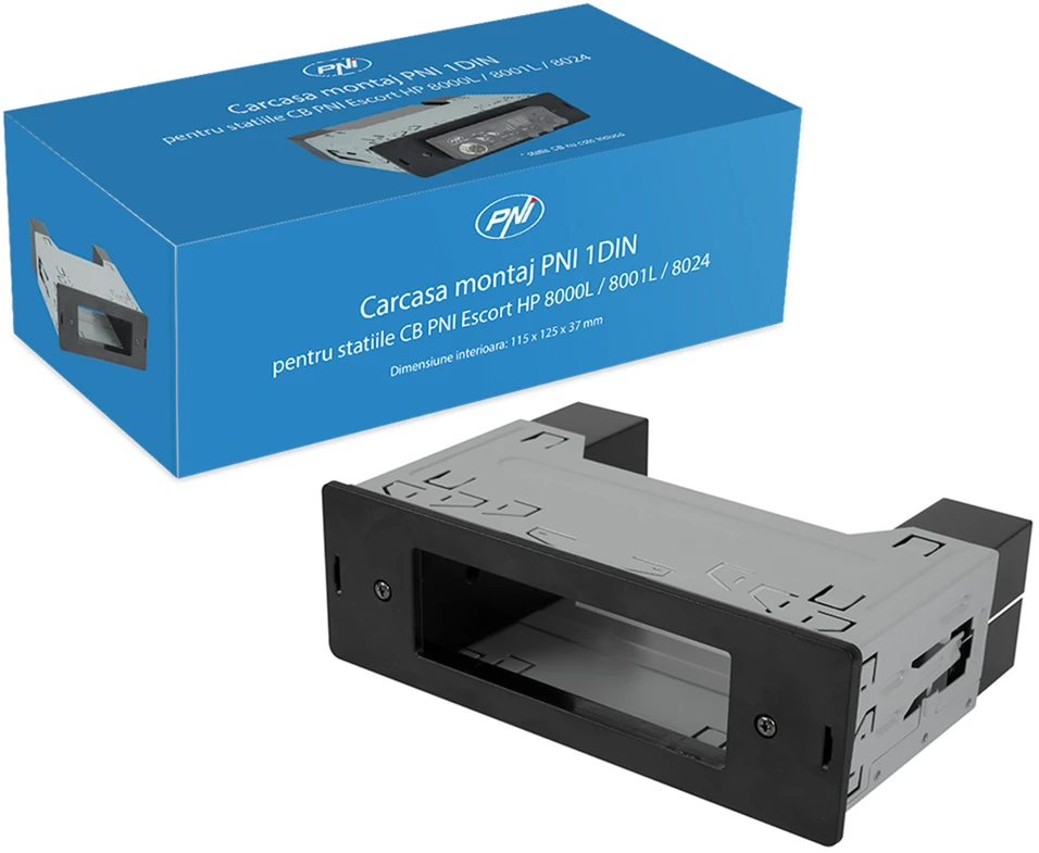 1DIN PNI montavimo korpusas, skirtas HP 8000L / 8001L / 8024 Escort PNI stotelėms
