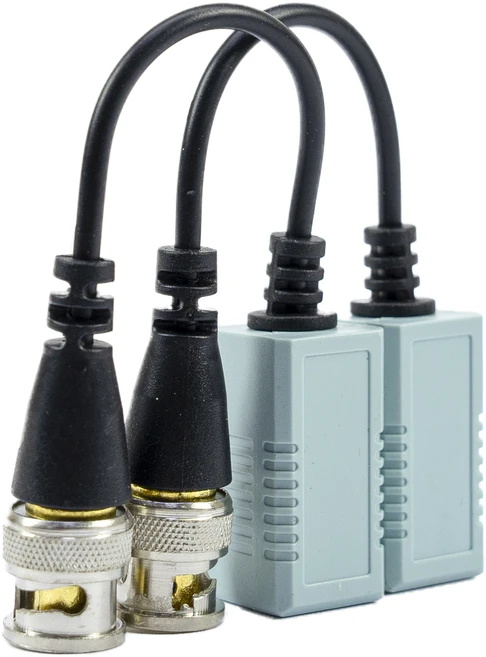 2 CCTV adapterių rinkinys PNI 201C pasyvus vaizdo signalo keitiklis (balun) BNC jungčiai iki 600m laidui. CAT5 kabelis