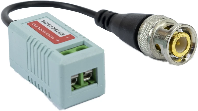 2 CCTV adapterių rinkinys PNI 201C pasyvus vaizdo signalo keitiklis (balun) BNC jungčiai iki 600m laidui. CAT5 kabelis