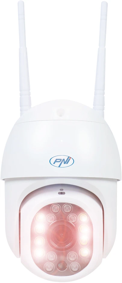 2 dalių rinkinys PNI IP440 WiFi PTZ belaidė vaizdo stebėjimo kamera, 4MP, skaitmeninis priartinimas, micro SD lizdas, autonominė, judesio aptikimo signalizacija, judesio sekimas