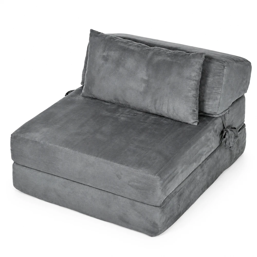 2-in-1 vienvietė išlankstoma poroloninė sofa-lova čiužinys 190×70 cm ModernHome