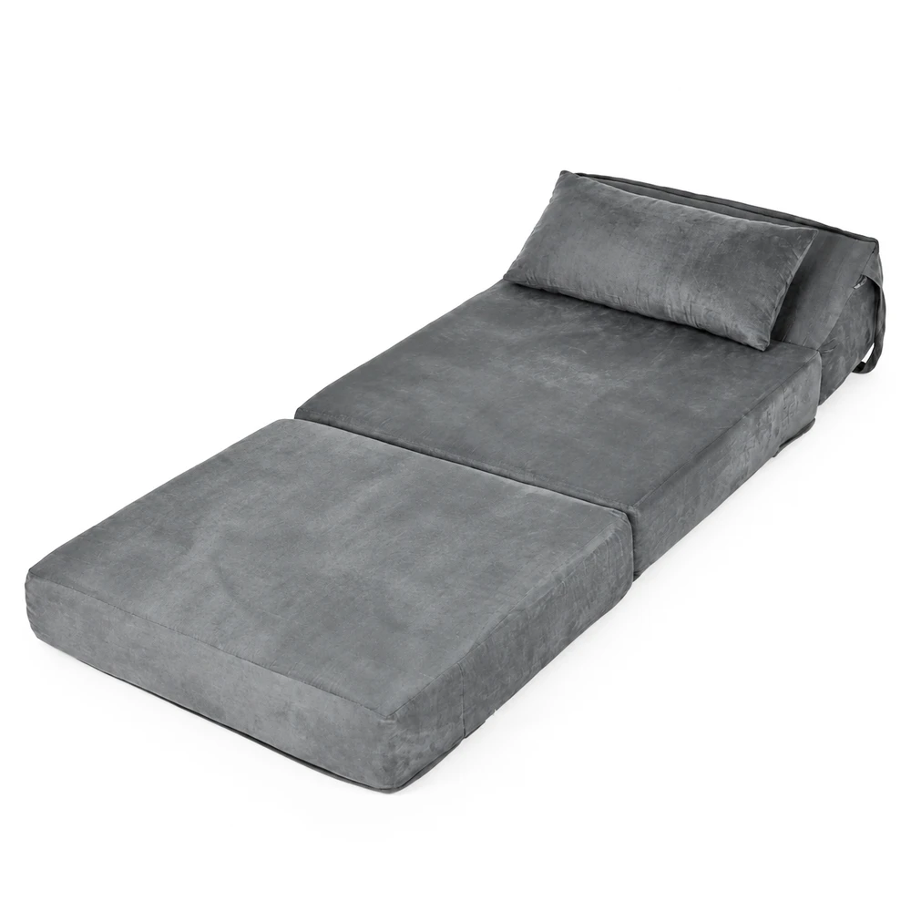 2-in-1 vienvietė išlankstoma poroloninė sofa-lova čiužinys 190×70 cm ModernHome