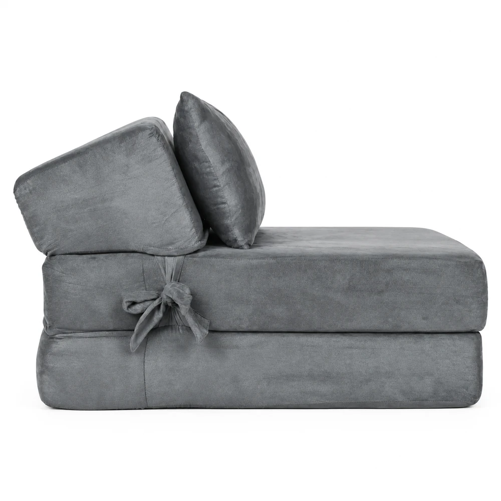 2-in-1 vienvietė išlankstoma poroloninė sofa-lova čiužinys 190×70 cm ModernHome
