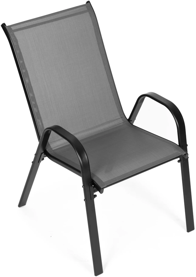 MultiGarden Pilkos sodo kėdės su porankiais, 90.5x72x55 cm, 2 vnt.