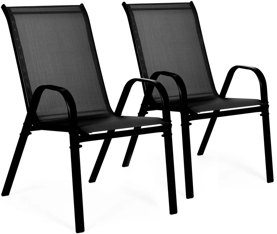 MultiGarden Juodos sodo kėdės 90.5x72x55 cm