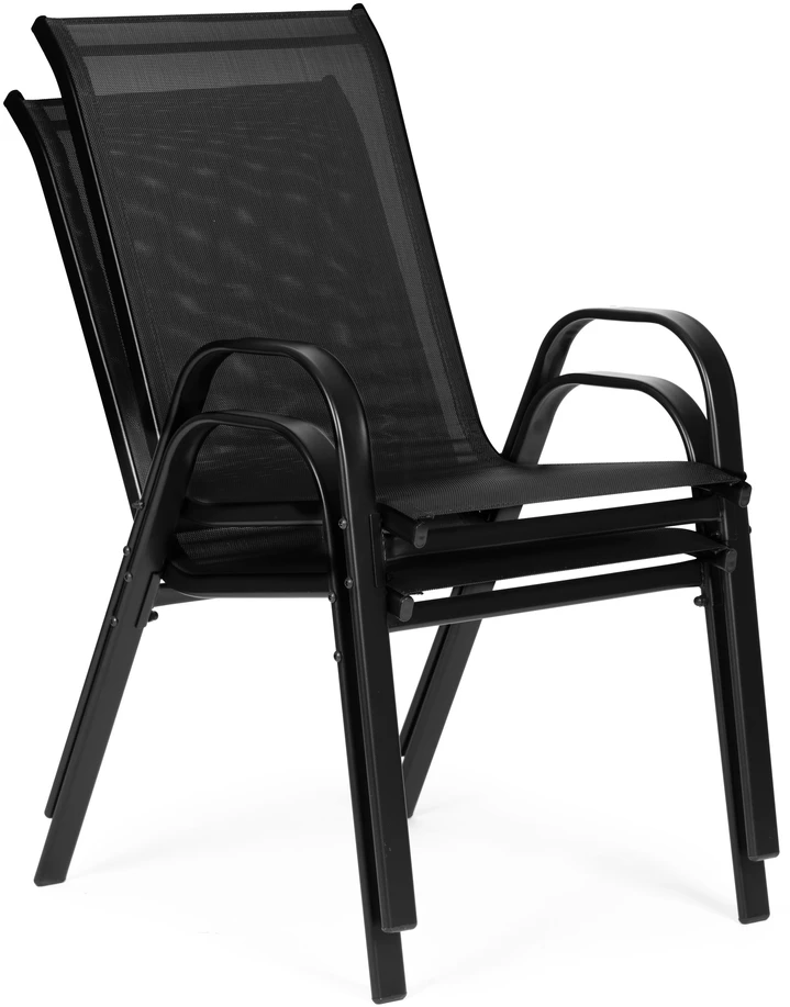 MultiGarden Juodos sodo kėdės 90.5x72x55 cm