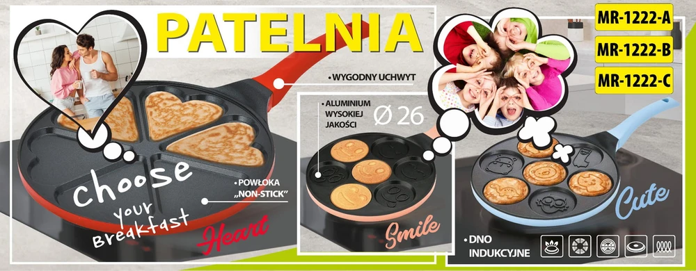 26cm ‘SMILE’ pancake pan MR-1222-B MAESTRO