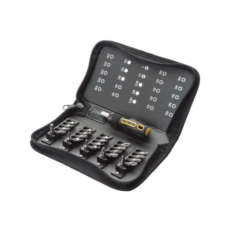 26 dalių atsuktuvo antgalių rinkinys PROXXON 1/4"