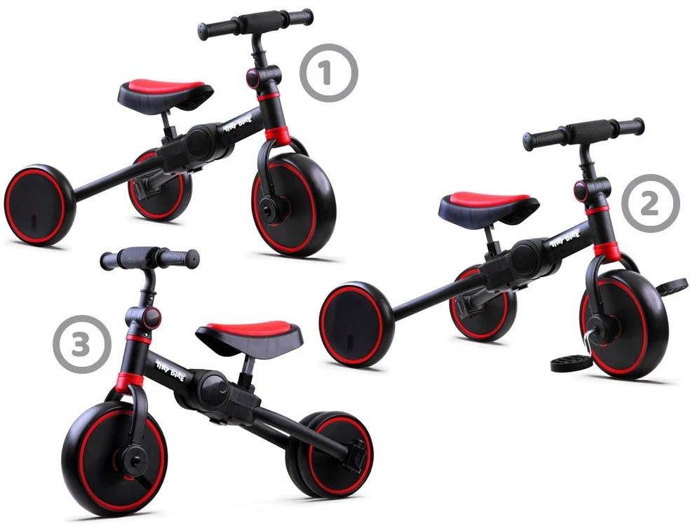 3 viename triratukas + balansinis dviratukas ir važiuojamasis dviratukas TINY BIKE SP0663