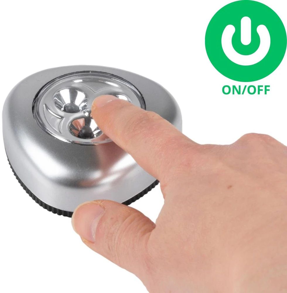 3 LED ŠVIESTUVŲ RINKINYS PUSH LIGHT SU BATERIJOMIS GRUNDIG 334110