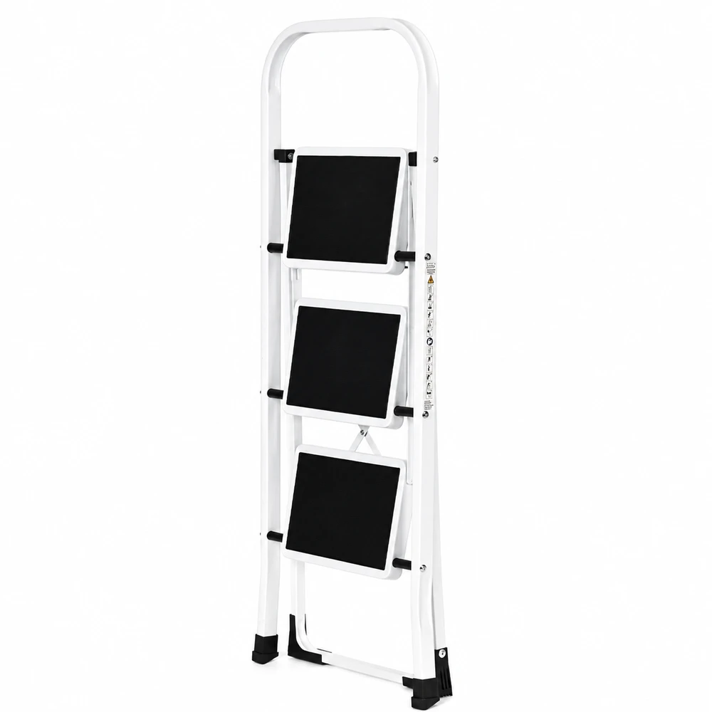 3-step steel ladder non-slip steps foldable ModernHome