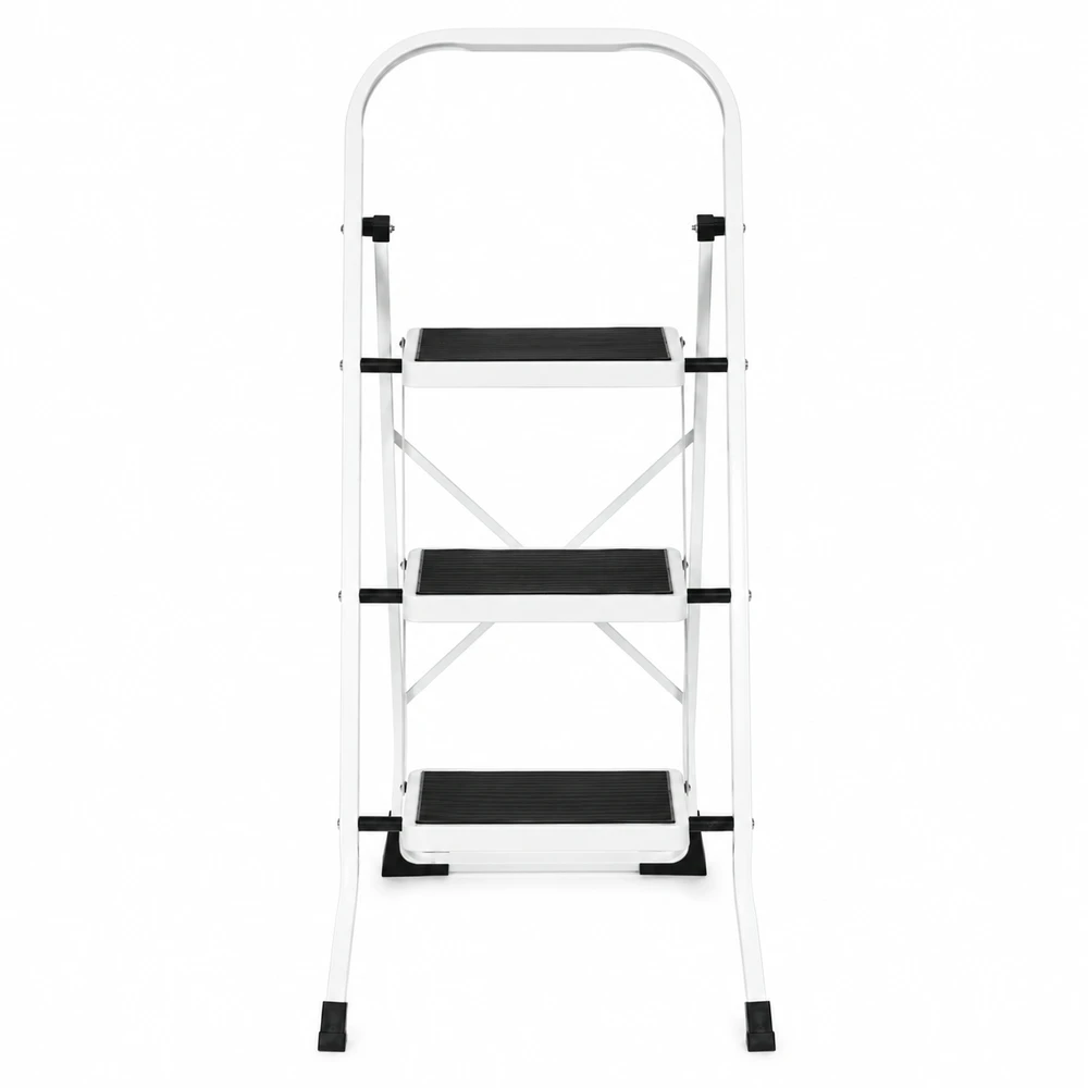 3-step steel ladder non-slip steps foldable ModernHome