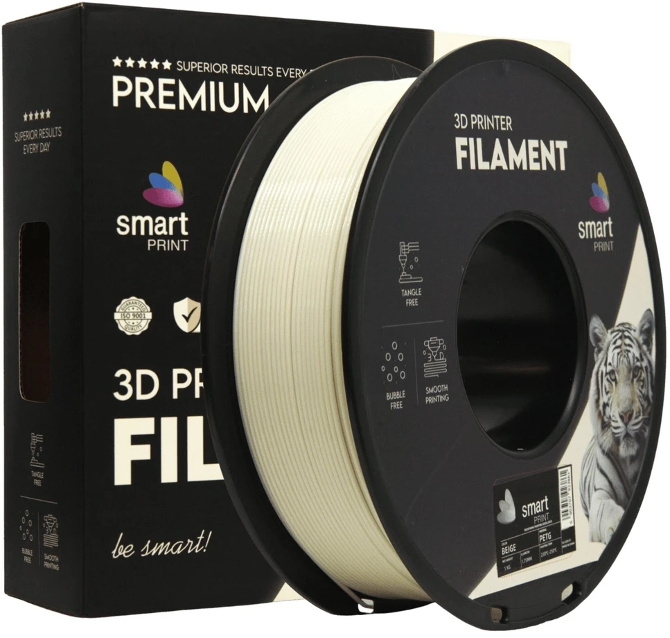 3D Plastikas – Filamentas PETG rusvai gelsvas | 1.75 mm, 1kg | SPrint