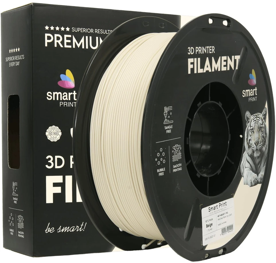 „3D Plastikas – Filamentas PETG matte beige | 1.75 mm, 1kg | SPrint”