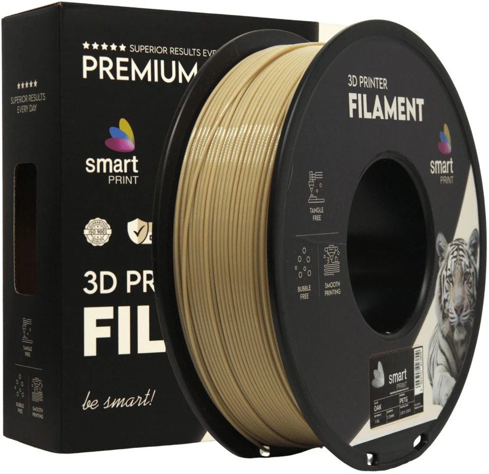 3D Plastikas – Filamentas PETG oak | 1.75 mm, 1kg | SPrint