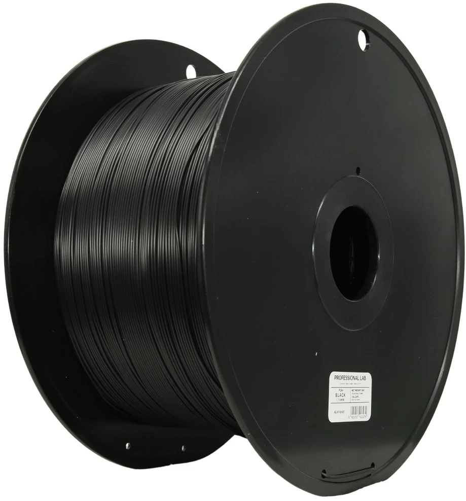 3D Plastikas – Filamentas PLA+ Juodas | 1.75 mm, 5kg | Professional LAB