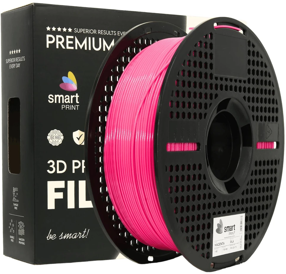 3D Plastikas – Filamentas PLA magenta | 1.75 mm, 1kg | SPrint