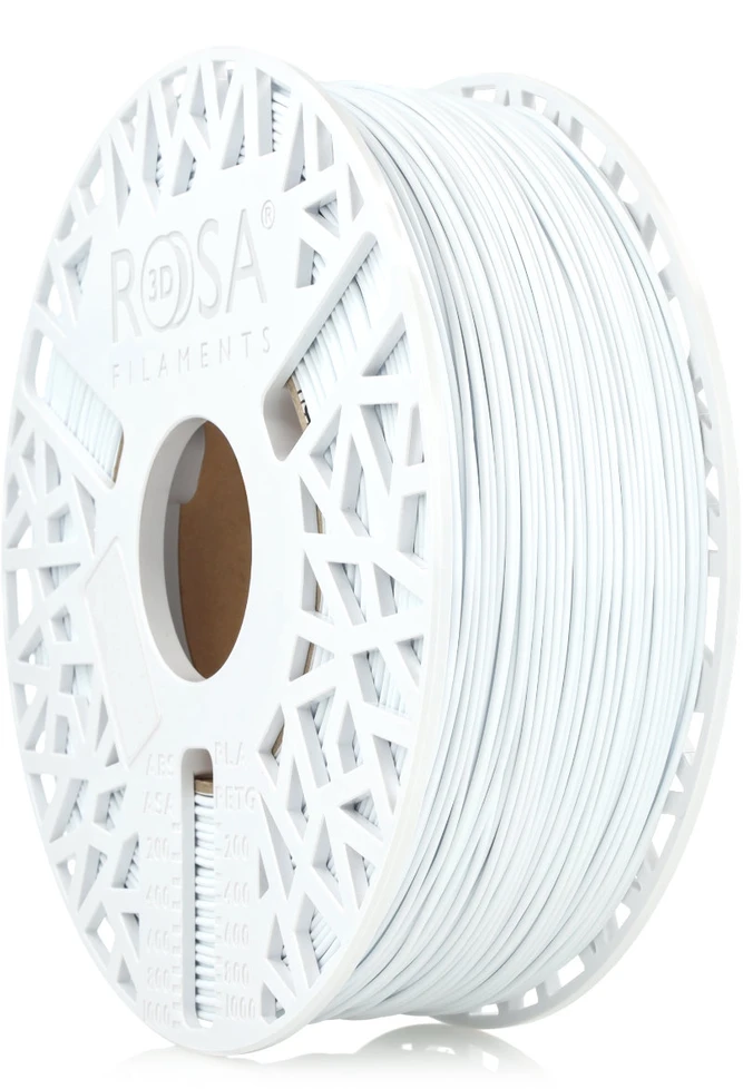 3D plastikas ABS+ 1.75mm 1kg Rosa3D - Baltas