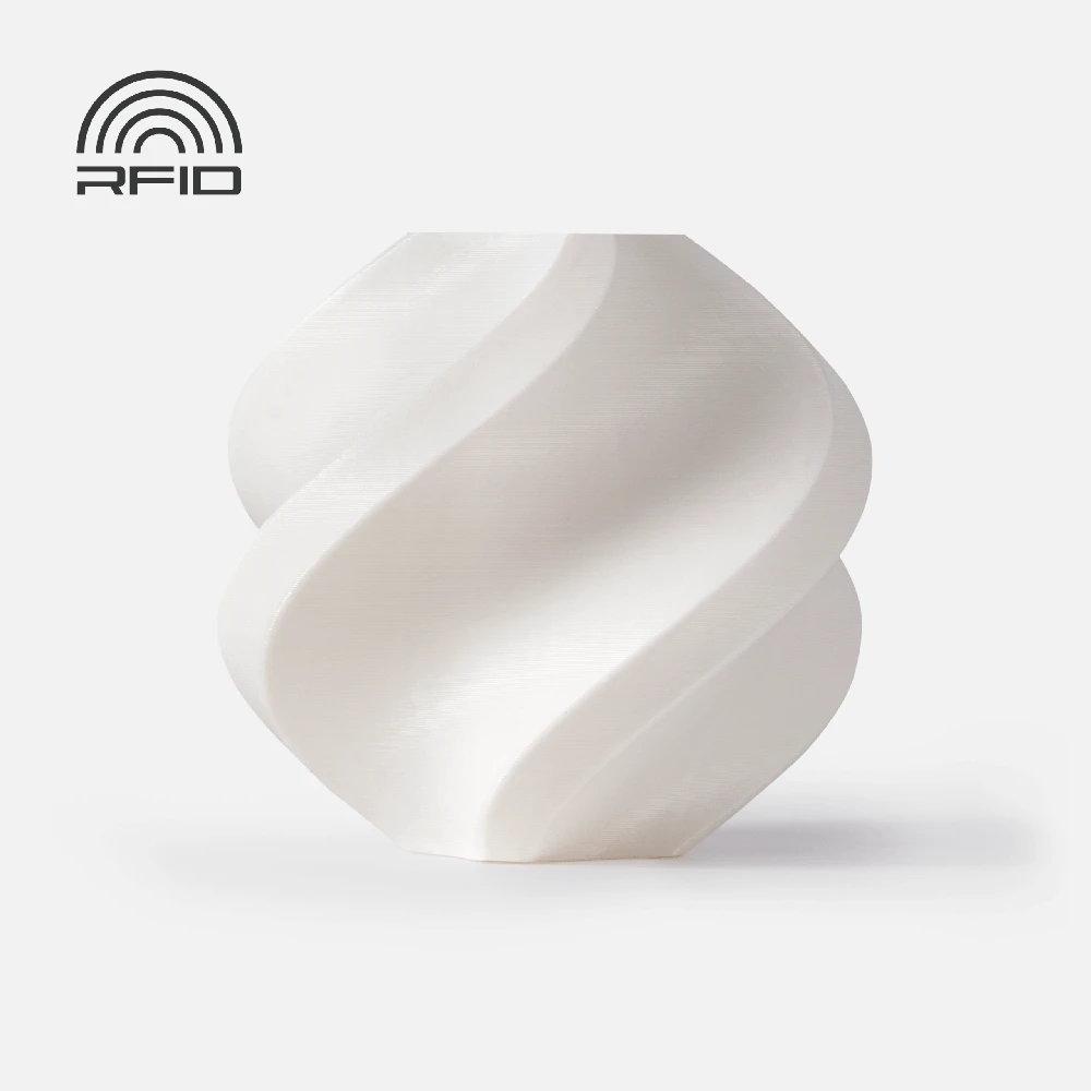 Bambu Lab ABS plastikas 1.75mm 1kg - pridedamas su daugkartinio naudojimo ritė - Baltas