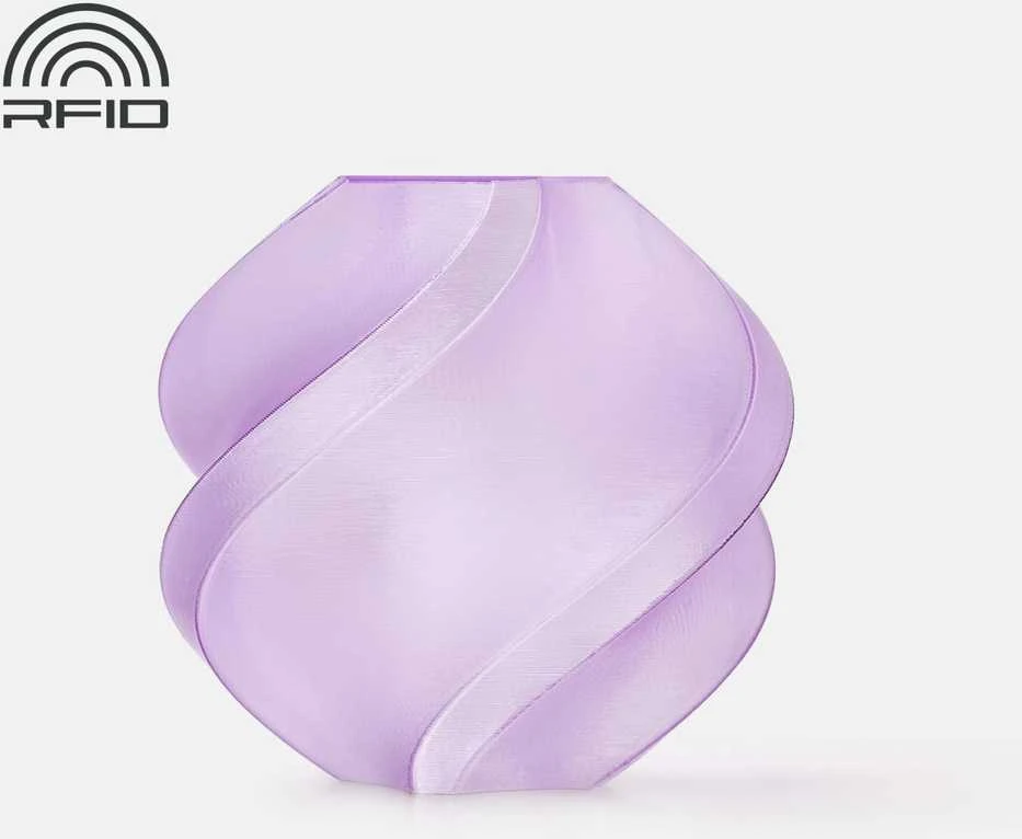 Bambu Lab PETG Translucent plastikas 1.75mm 1kg - komplekte su daugkartine rite - Translucent Violetinė