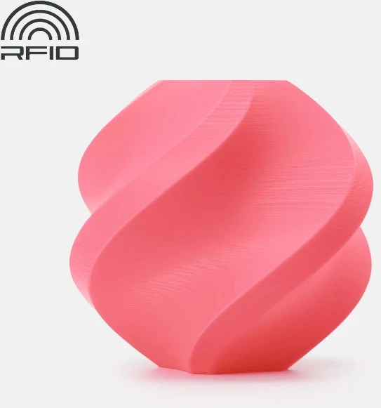 Bambu Lab PLA Basic plastikas 1.75mm 1kg - rinkinyje su daugkartine rite - Rožinė