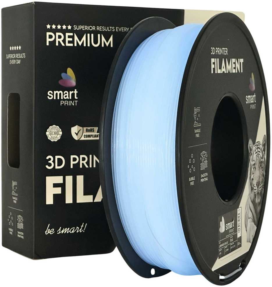 3D Plastikas – Filamentas PLA luminous mėlynas | 1.75 mm, 1kg | Sprint