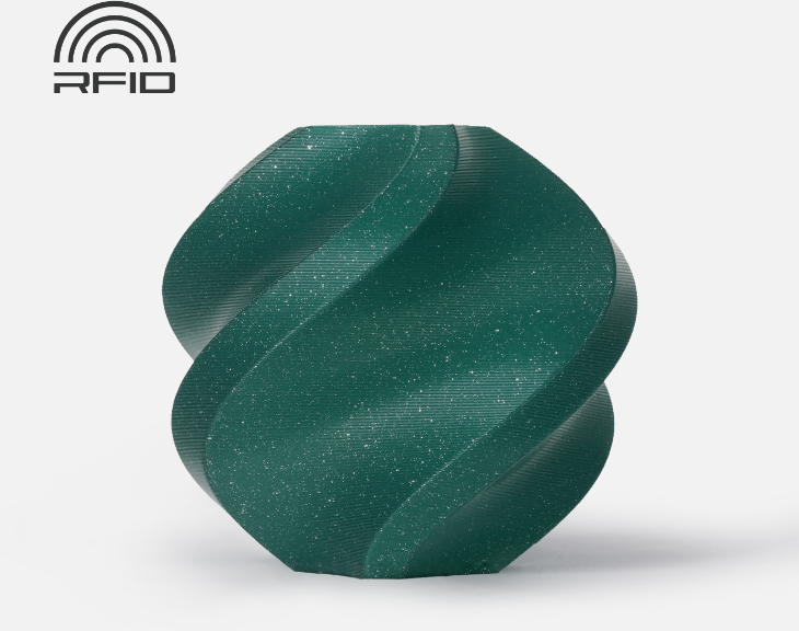 3D Plastikas – Filamentas PLA Sparkle Alpine Žalias With spool/Su rite | 1.75mm, 1kg | Bambu Lab