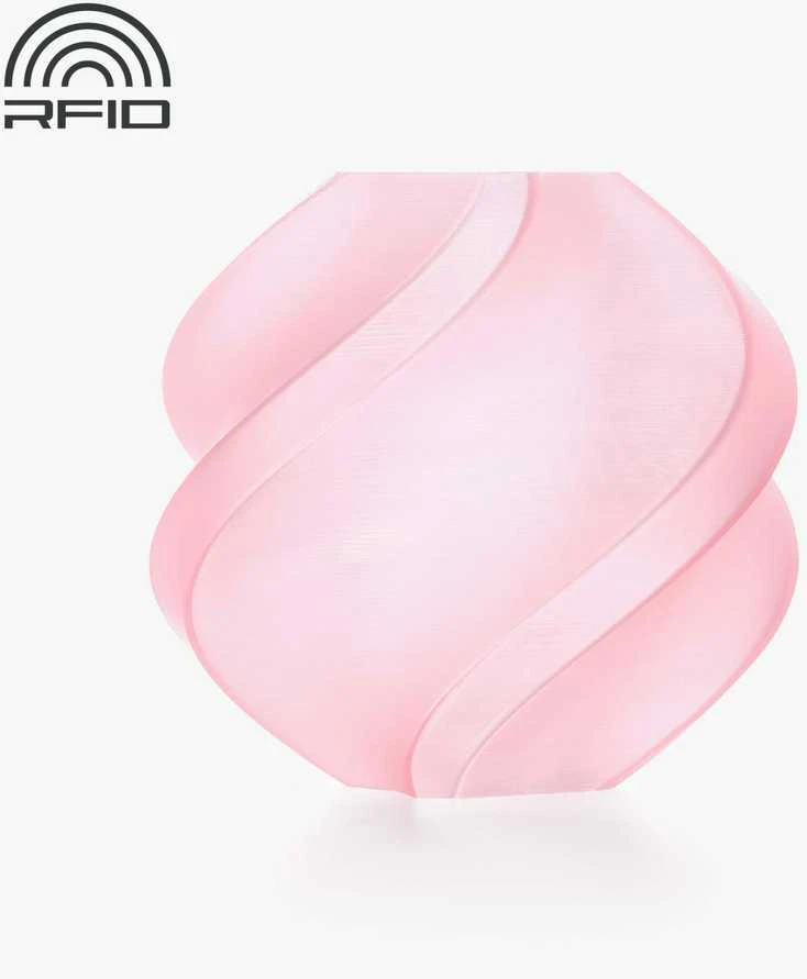 Bambu Lab PLA Translucent pastikas 1.75mm 1kg – pridedama daugkartinio naudojimo ritė – Cherry Rožinė