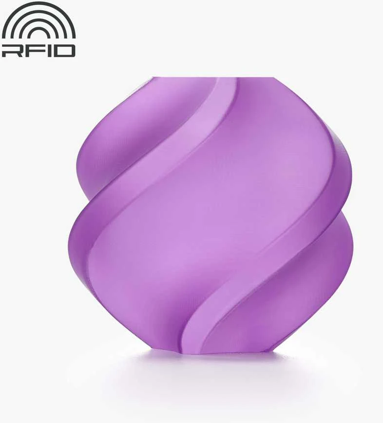 Bambu Lab PLA Translucent plastikas 1.75mm 1kg – pridedama daugkartinio naudojimo ritė – Violetinė