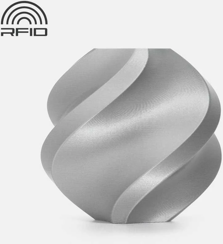 Bambu Lab PLA sidabrinis 3D spausdinimo pavyzdys