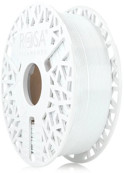 3D plastikas PET-G 1.75mm 1kg Rosa3D - Baltas