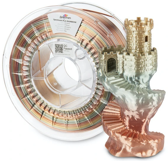 3D plastikas PLA silk Rainbow ANCIENT 1kg SPECTRUM