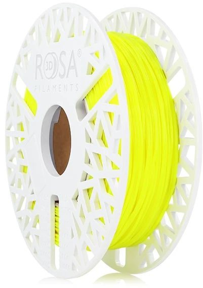 3D plastikas TPU 96A neoninė geltona 1.75mm 0.5kg Rosa3D