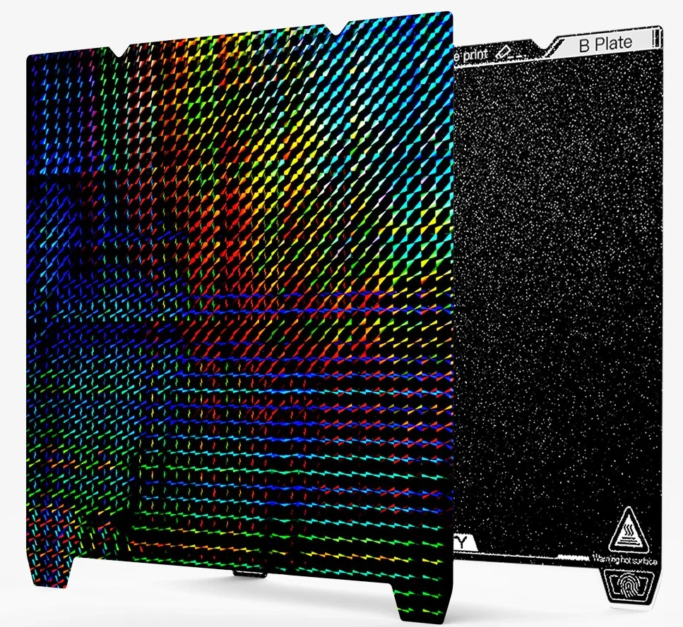 3D spausdinimo paviršius dvipusis PEI grubus + PET "phantom" 315*310mm su įkirptėmis (K1 Max，Ender-3 V3 Plus) CREALITY