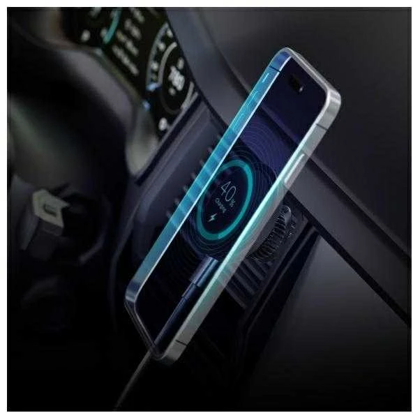3MK Car MagCharger 15W indukcinio įkrovimo laikiklis ventiliacijos angai juodos spalvos