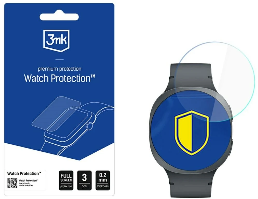 3MK „FlexibleGlass“ laikrodžio hibridinis stiklas, skirtas „Samsung Galaxy Watch 8“ 44 mm laikrodžiui