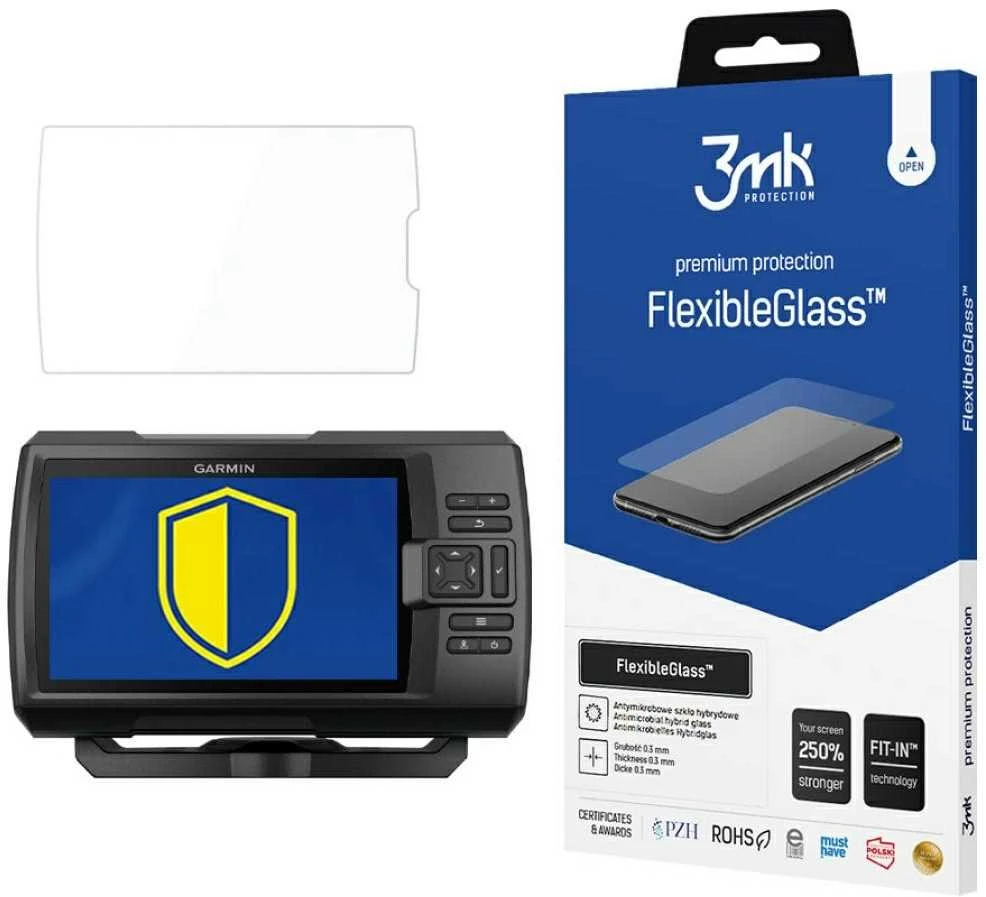 3mk FlexibleGlass™ ekrano apsauga skirta Garmin Striker Vivid 7sv, Striker Vivid 7cv, Striker Plus 7sv